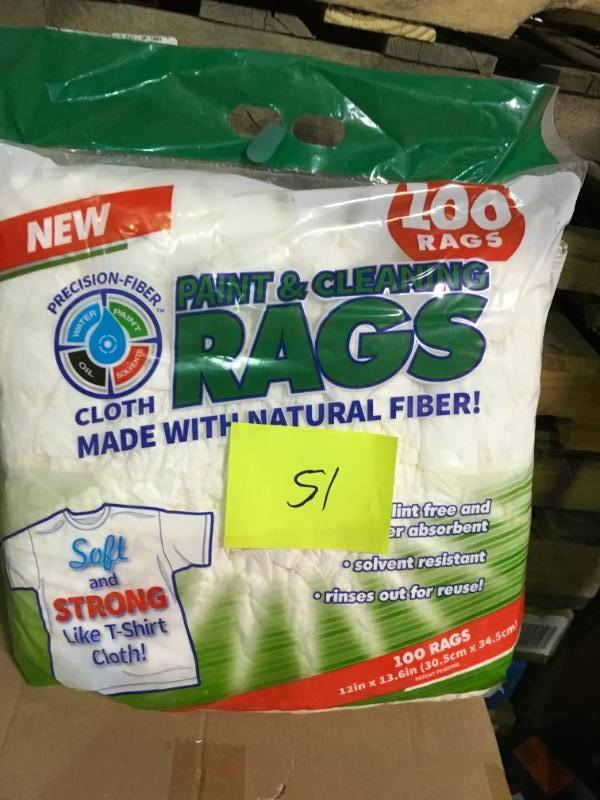 12 in. x 13.6 in. Precision-Fiber Cloth Paint and Cleaning Rags (100-Count) not used
