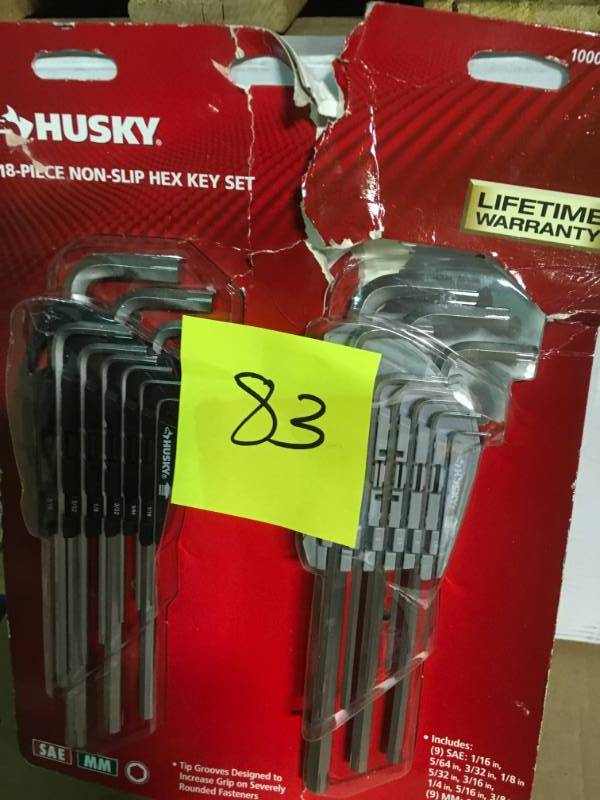Husky SAE  Metric Non-Slip Hex Key Set (18-Piece) in good condition