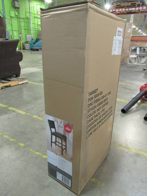 lot 103 image: Threshold Open Back 24 Counter Stool - Patina Grey Finish - 249-01-1943 - New in Box