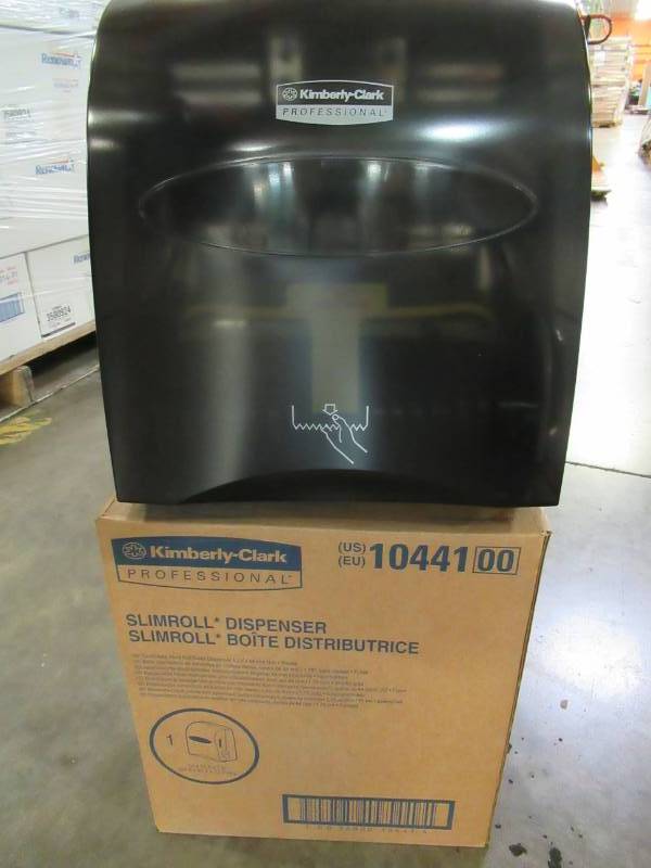 lot 140 image: Kimberly Clark SmokeGray Scott Slimroll Hand Towel System, KCC10441 - New in Box