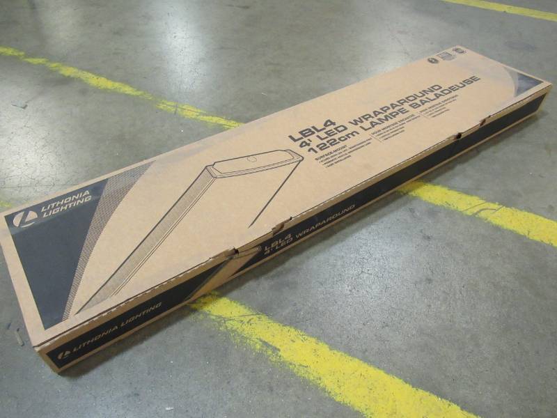 lot 161 image: LITHONIA LIGHTING LBL4 LP835 LED Wraparound Fixture,1x4, 3500K, LBL4LP835 - New in Box.