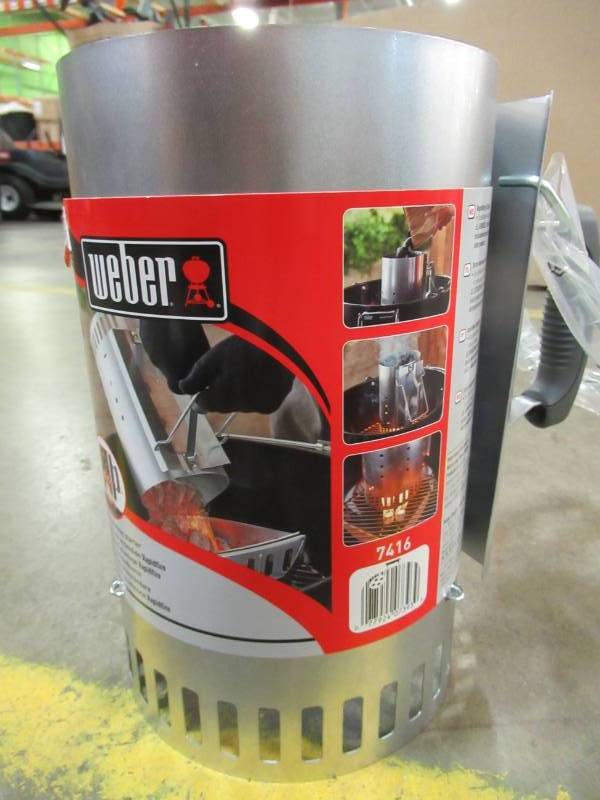 lot 188 image: Weber Rapidfire Chimney Charcoal Starter, 7416 - New
