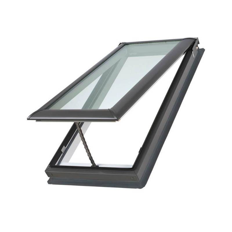 lot 221 image: VELUX 30-116 in. x 45-34 in. Fresh Air Venting Deck-Mount Skylight with Tempered Low-E3 Glass, VS M06 2005. NEW IN BOX