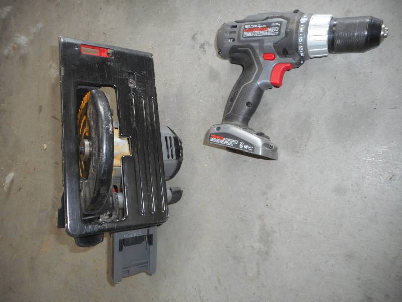 lot 23 image: 16V Porter Cable Saw and Drill set