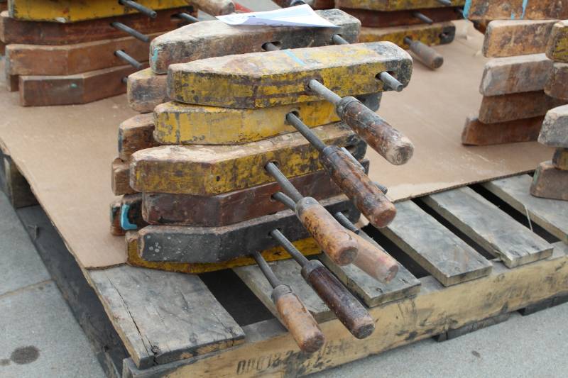 lot 388 image: Lot of (6) Industrial Wood Clamps