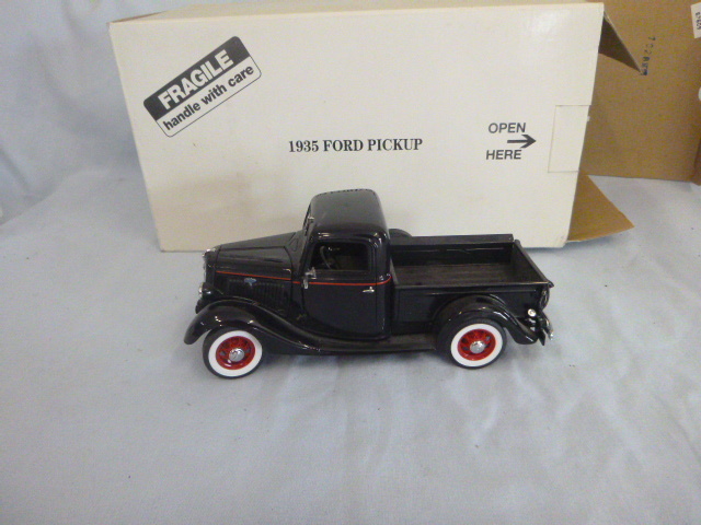 lot 14 image: Danbury Mint 1935 Ford Pickup Die Cast Truck