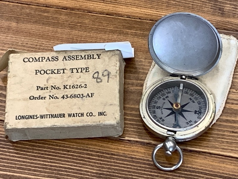 Longines Wittnauer Watch Co. Pocket Compass June Firearms Deer