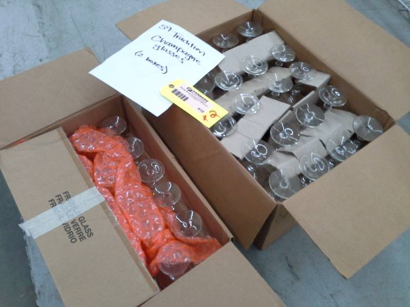 Lot of (59) Traditional Champagne Glasses