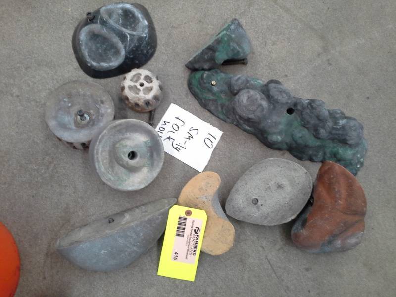 Lot of (10) Small-Large Rock Climbing Holds