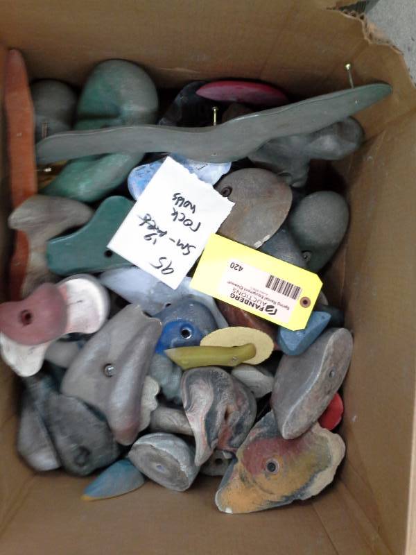 Lot of (95) Small-Large Rock Climbing Holds
