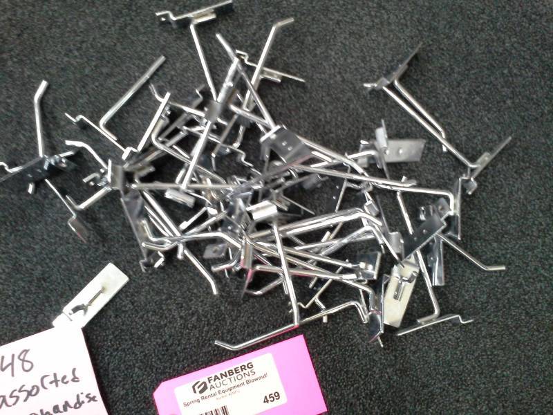 Lot of (48) Assorted Metal Merchandise Display Hooks