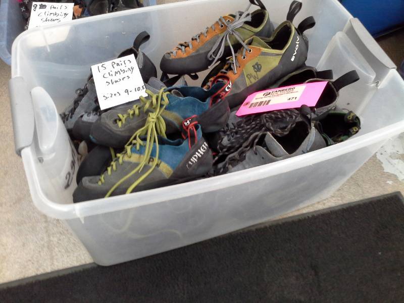 Lot of (15) Pairs of Rock Climbing Shoes