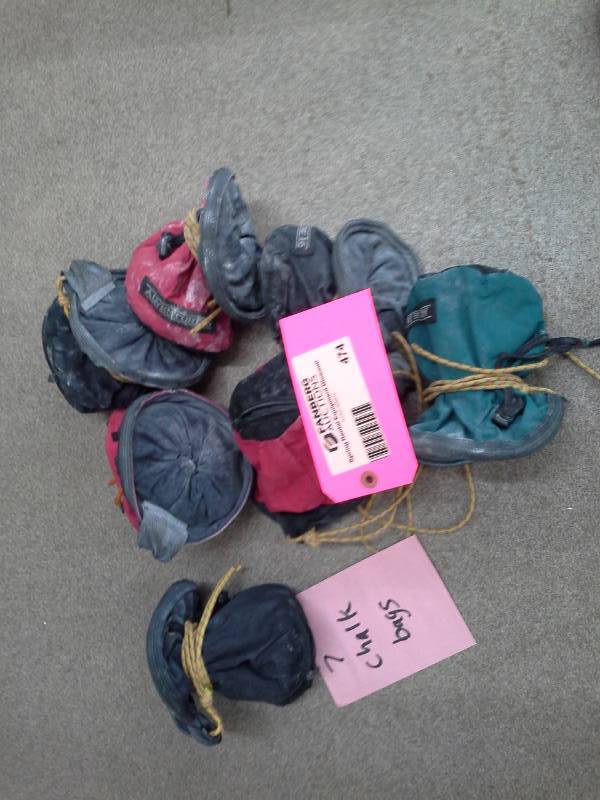 Lot of (7) Climbing Chalk Bags