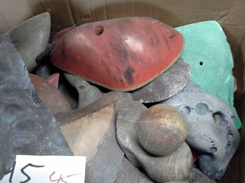 Lot of (45) Small-Extra Large Rock Climbing Holds