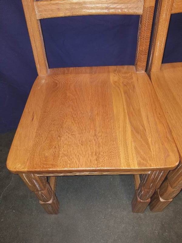 lot 37 image: Oak Ranch Chairs
