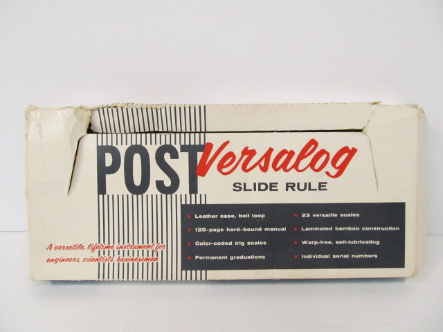 lot 23 image: Vintage VERSALOG Slide Rule by Post