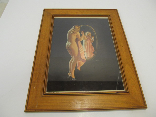 lot 56 image: Original Vintage 1940s Framed DEL MASTERS Pinup Print