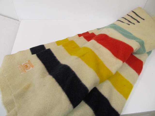 lot 81 image: Vintage HUDSON BAY 4-Point Wool Blanket