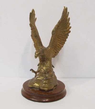 lot 92 image: 11 Solid Brass Eagle Statue