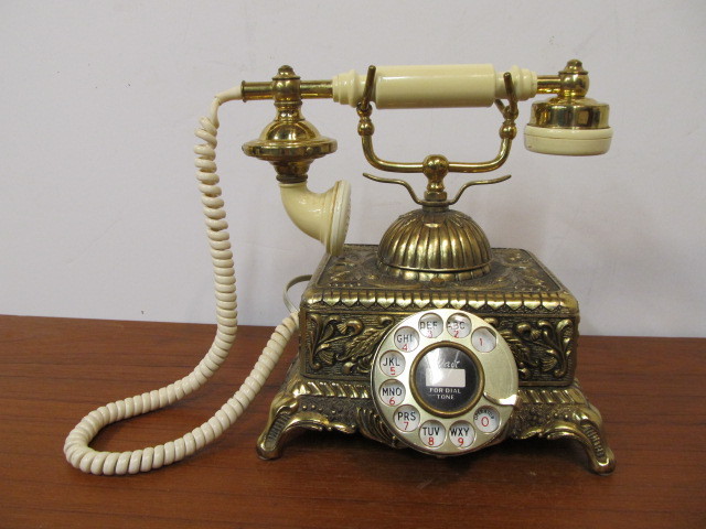 lot 98 image: Ornate Vintage 1970s Rotary Dial Telephone