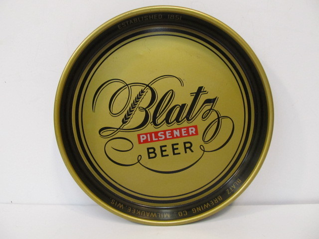 lot 100 image: Vintage 1940s BLATZ Advertising Beer Tray