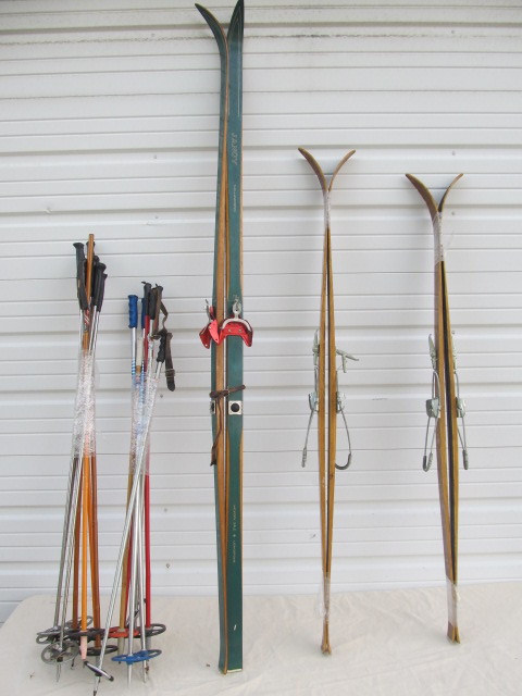 lot 122 image: Quality Vintage Cross Country Skis & Poles