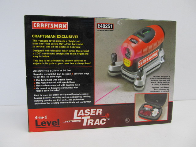lot 132 image: CRAFTSMAN 4-in-1 Laser Level