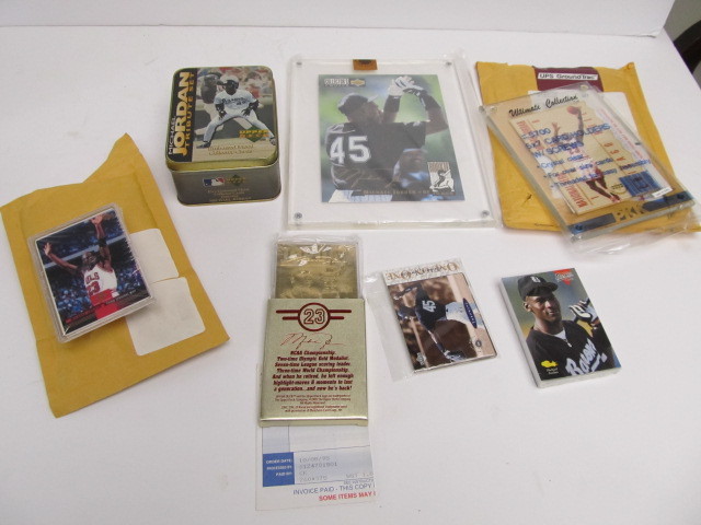lot 142 image: Group of Mint Sealed MICHAEL JORDAN Cards