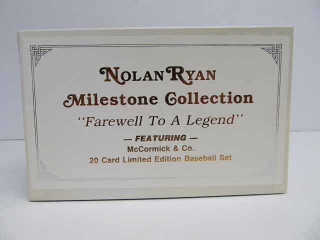 lot 143 image: Complete & Mint 20 Card NOLAN RYAN Limited Edition Tribute Baseball Card Set