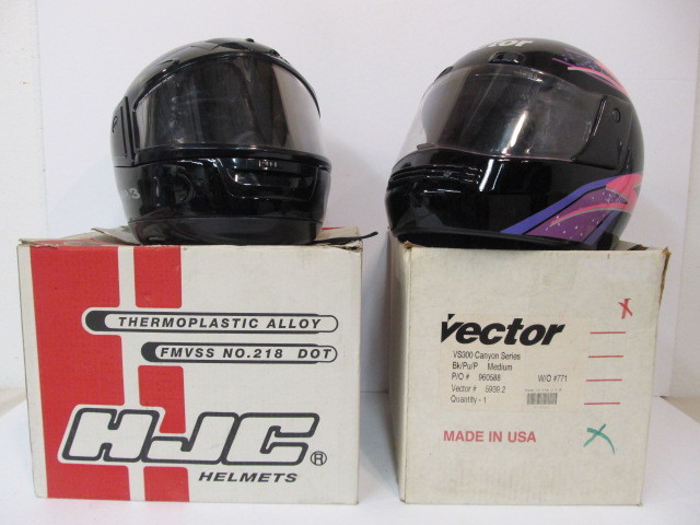 lot 179 image: 2 Like-New Motorcycle or Snowmobile Helmets