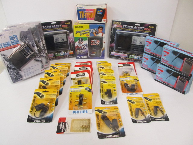 lot 189 image: Large Lot of NOS Radios Portable TVs etc
