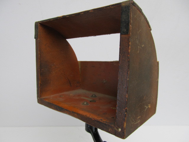 lot 267 image: Original Antique Railroad Telegraph Resonator w O.C White Cast Iron Swing Arm