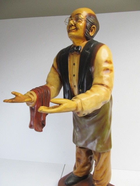 lot 279 image: Large Figural Waiter Tray Holder Serving Stand