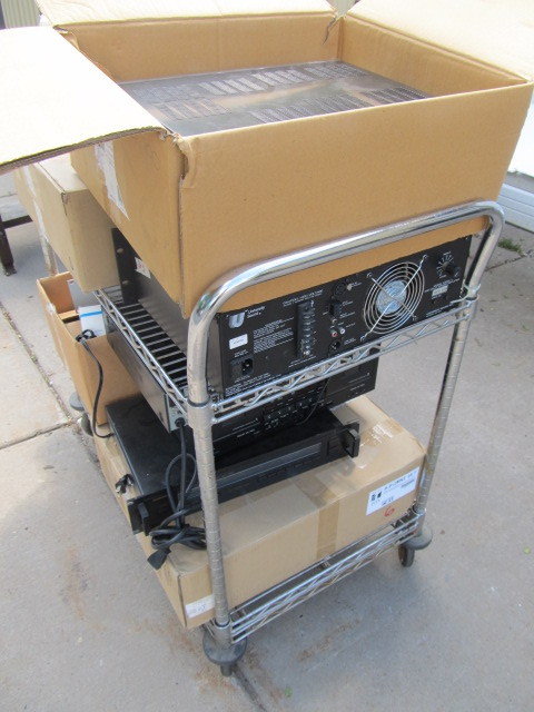 lot 331 image: LARGE Lot of Audio & Stereo Equipment Amplifiers etc - UNTESTED
