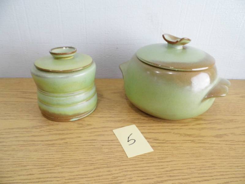 Lot of 2 Frankoma Pottery Cookie Jars