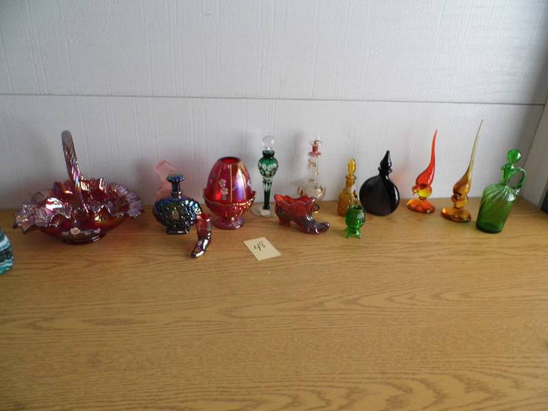 Art Glass - Decanters - Carnival Glass