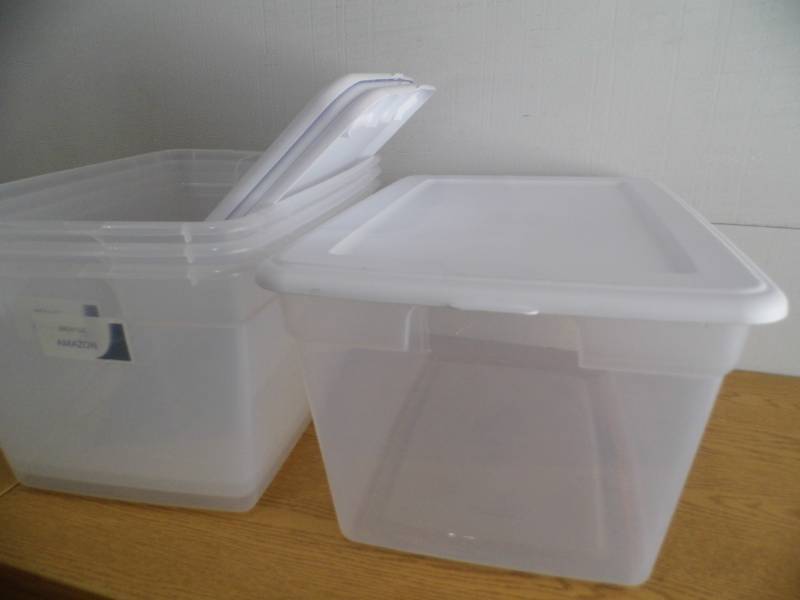 Lot of 4 Clear Storage Containers