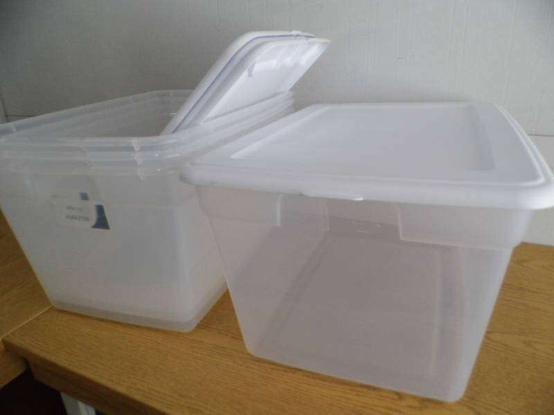 Lot of 4 Clear Storage Containers