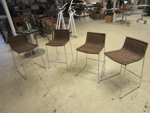 lot 405 image: FOUR MCGUIRE BARSTOOLS