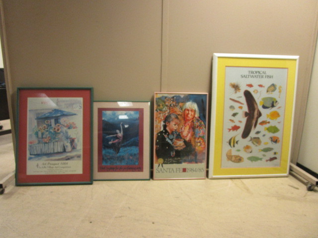 lot 437 image: FOUR PIECES OF FRAMED WALL DECOR