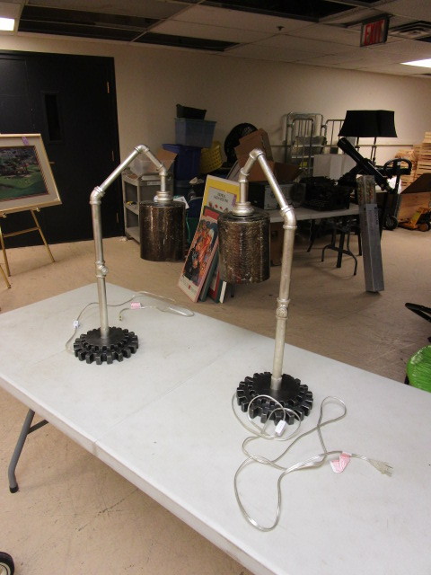 lot 440 image: TWO STEAMPUNK STYLE LAMPS