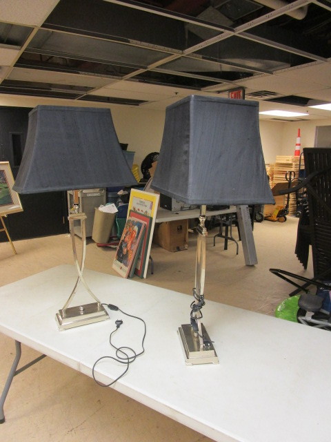 lot 441 image: MATCHING METAL LAMPS