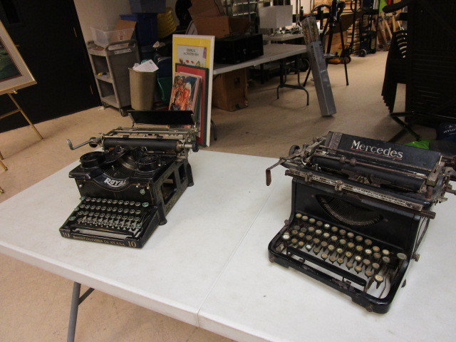 lot 444 image: TWO CAST IRON TYPE WRITERS