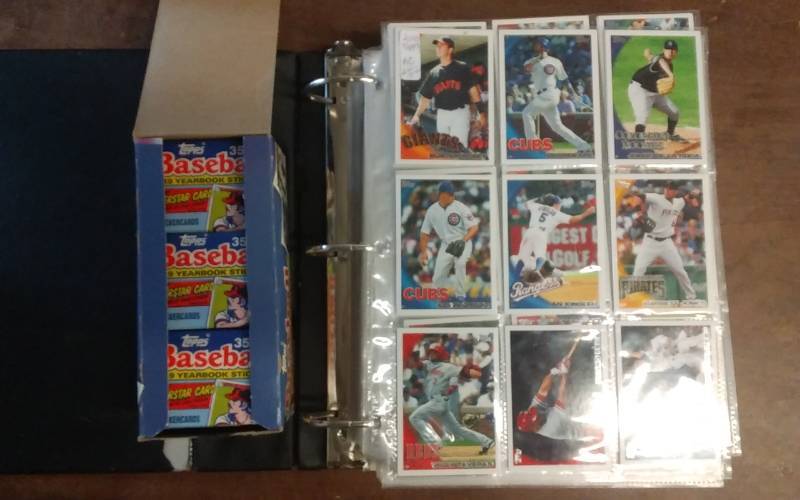 lot 41 image: Album Of Baseball Cards & Box Of Topps 1989 Yearbook Sticker Cards