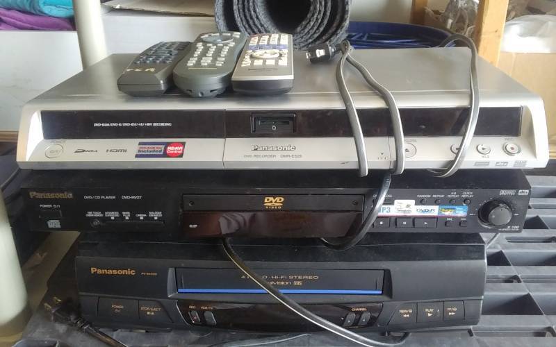 lot 19 image: 2-Panasonic DVD Players, 1-Panasonic VCR