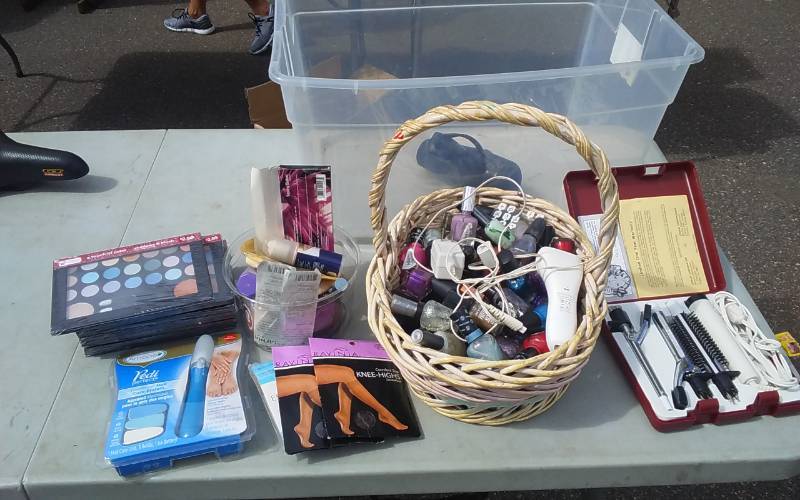 lot 36 image: Lot Of Beauty Supplies, New Make Up Sets, Basket Of Nail Polish, More