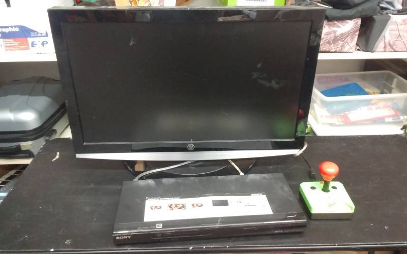 lot 46 image: Westinghouse Flat Screen TV (SK-26H730S), Sony DVD  Player (DVP-NS710H), Plug N Play Frogger Game (All Work)