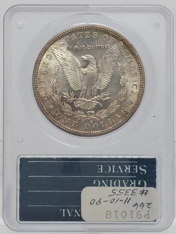 lot 519 image: 1882 S Morgan Silver Dollar - MS63 PCGS Toned