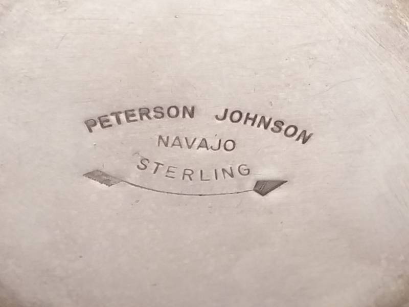 lot 221 image: Peterson Johnson Navajo Native American Sterling Silver Turquoise Bracelet