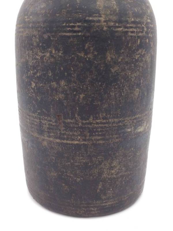 lot 412 image: Dani Tribe Hand Lathed Wooden Container with Lid